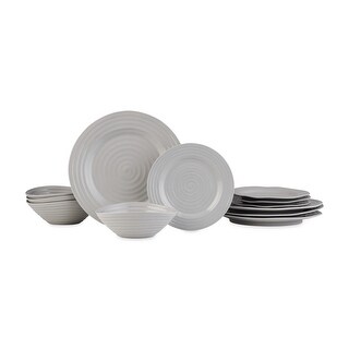 Portmeirion Sophie Conran Grey 12 Piece Dinnerware Set - 11', 8