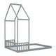 preview thumbnail 5 of 25, House-Style Funny Full House-shaped Roof Headboard Floor Kids Furniture Bed Kidsbed, Grey