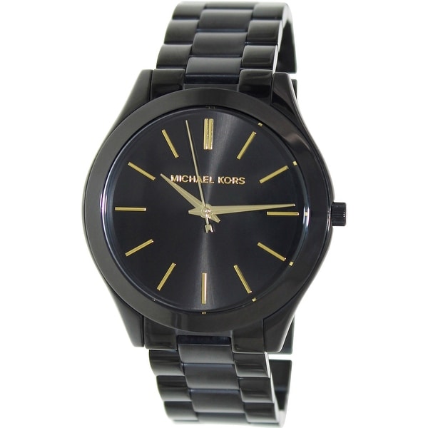 Michael Kors Women's Runway Black Stainless-Steel Quartz Fashion Watch