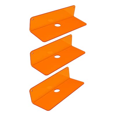 Acrylic Floating Shelves for Wall, Acrylic Shelves for Bathroom Living Room and Kitchen Room Wall Display Shelf 9*4in