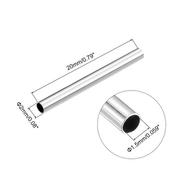 2x1.5x20mm Brass Tube Spacer Beads for Jewelry Making DIY Crafts