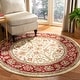 preview thumbnail 8 of 95, SAFAVIEH Lyndhurst Ambrogina Traditional Area Rug 3'3" x 3'3"Round - Ivory/Red