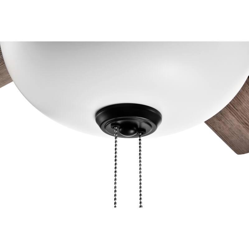 Matte Black 52 in. Indoor 5-Blade Reversible Ceiling Fan with Light Kit and Pull Chain