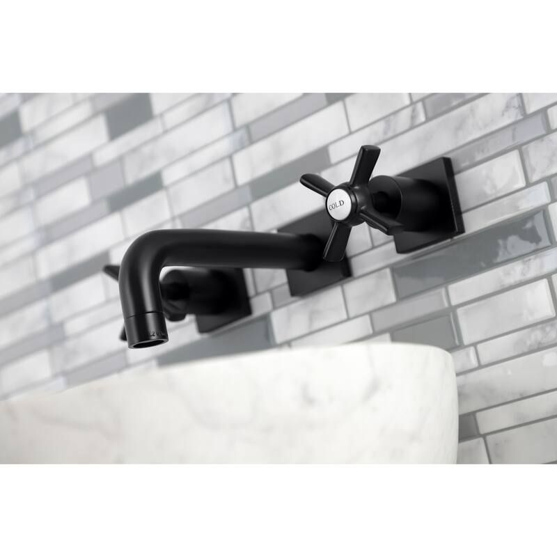 Millennium Two-Handle 3-Hole Wall Mount Bathroom Faucet