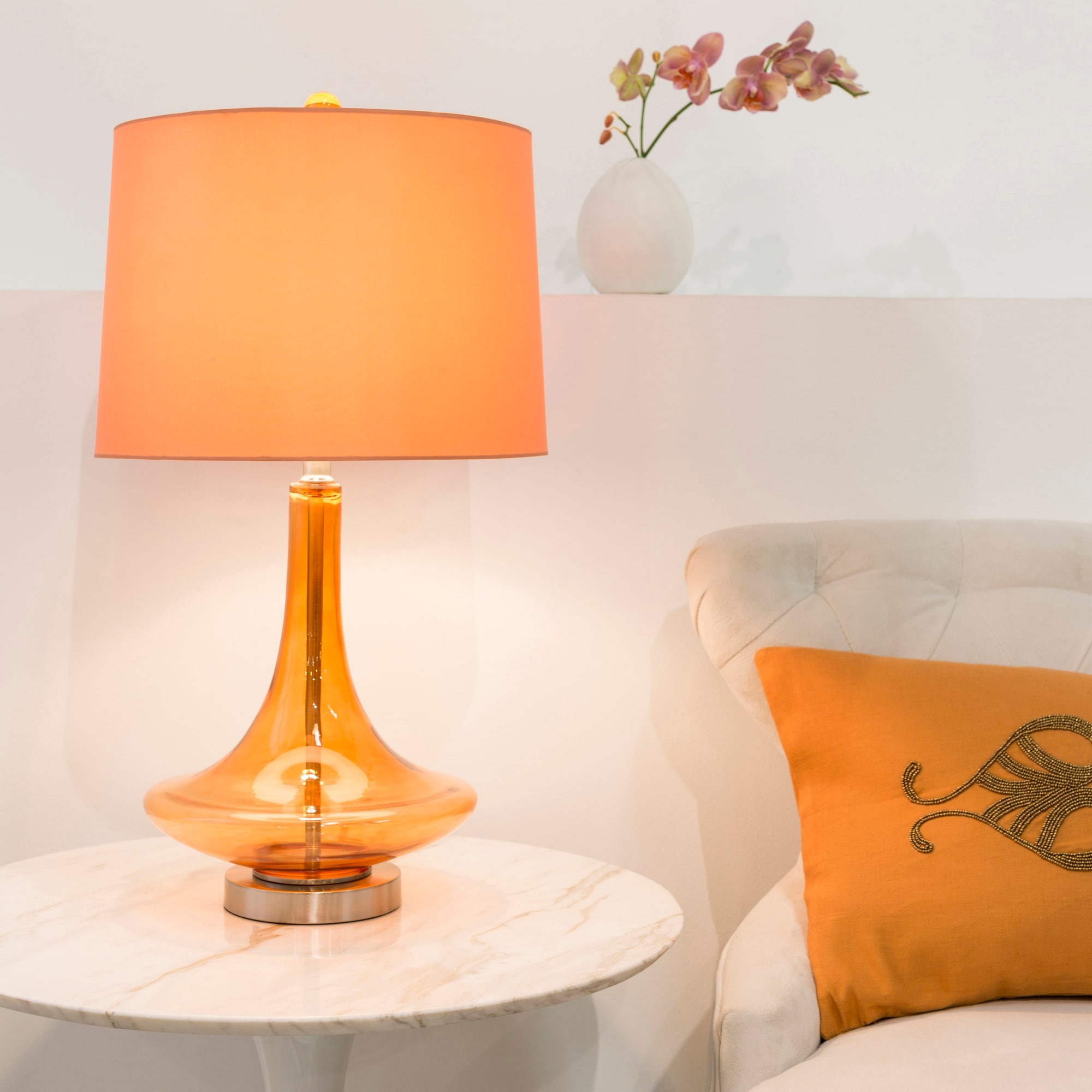 Modern orange lamp on sale