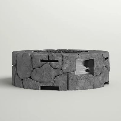 9'' H x 28'' W Fiber Reinforced Concrete Outdoor Fire pit
