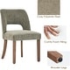 preview thumbnail 23 of 144, Wooden Dining Chairs Set of 2/4/6,Modern Fabric Upholstered Dining Room Chair Kitchen Chairs