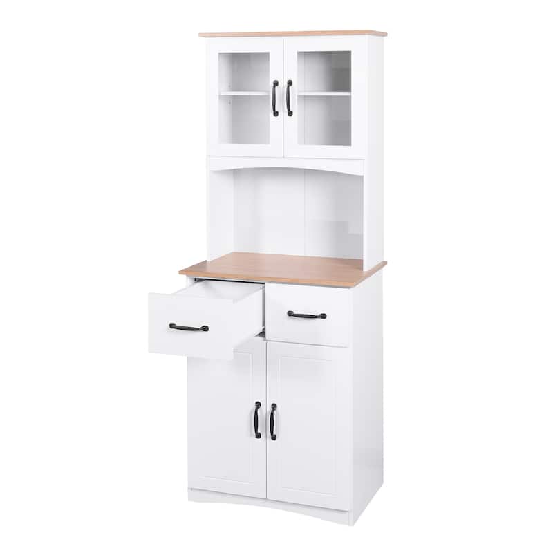 Wooden Kitchen Cabinet Pantry Room Storage Microwave Cabinet - On Sale ...