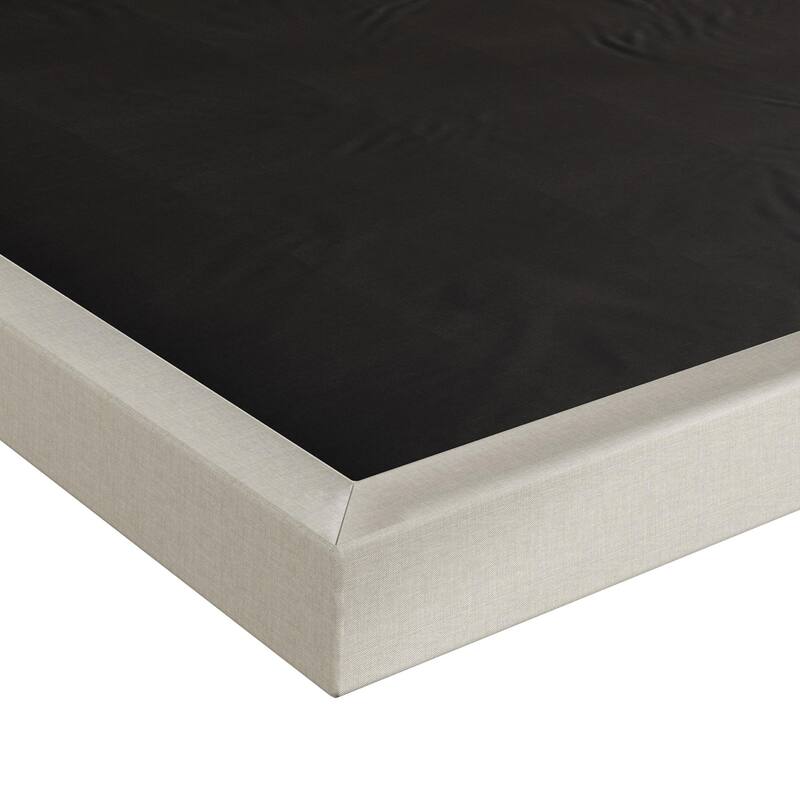 Clayfell Walpi 5" Metal Box Spring / Bed Foundation - Warm Gray/Black, Durable Metal Construction