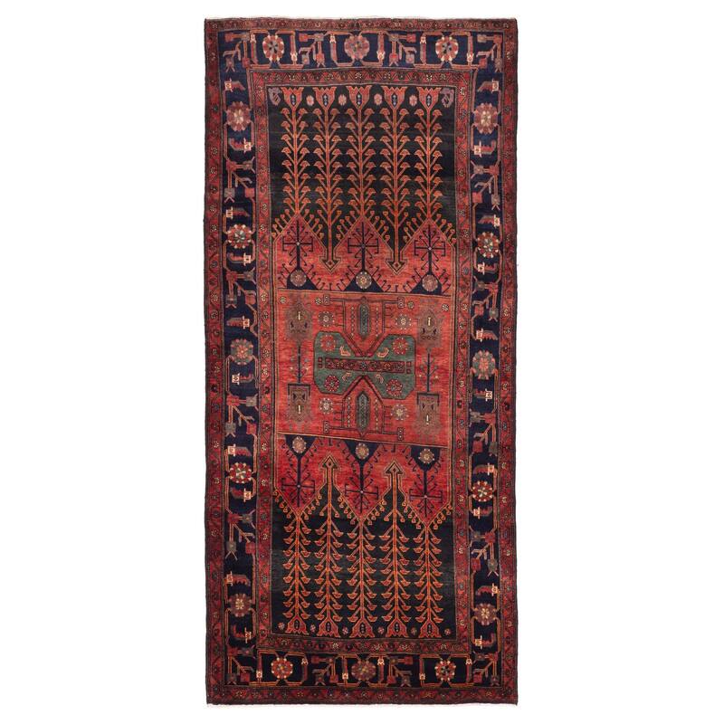 ECARPETGALLERY Hand-knotted Konya Anatolian Black, Red Wool Rug - 4'10 x 10'4