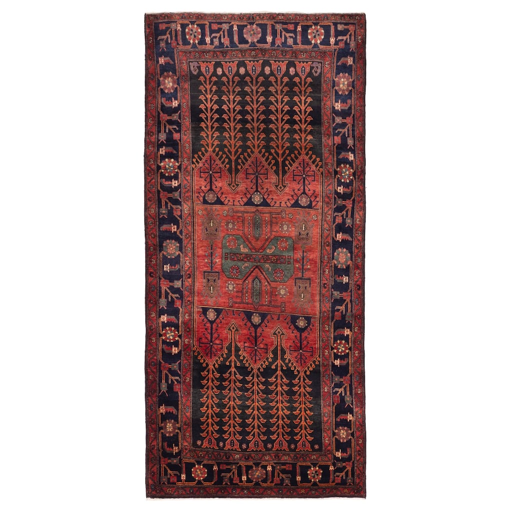 ECARPETGALLERY Hand-knotted Konya Anatolian Black, Red Wool Rug - 4'10 x 10'4