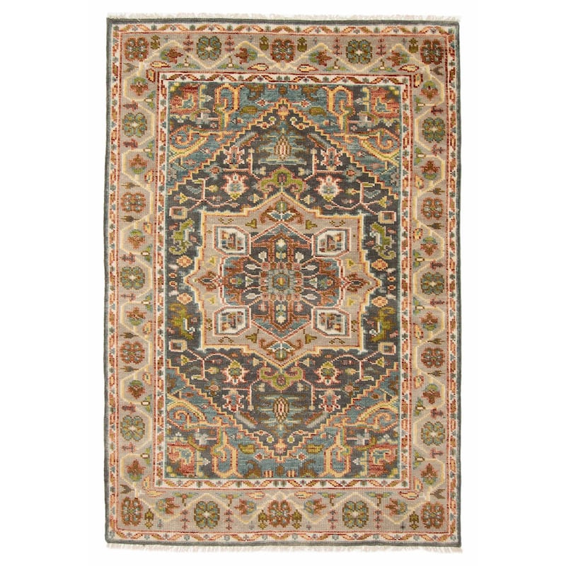 ECARPETGALLERY Hand-knotted Jules Serapi Dark Grey Wool Rug - 5'2 x 7'10 - Dark Grey - 5'2 x 7'10