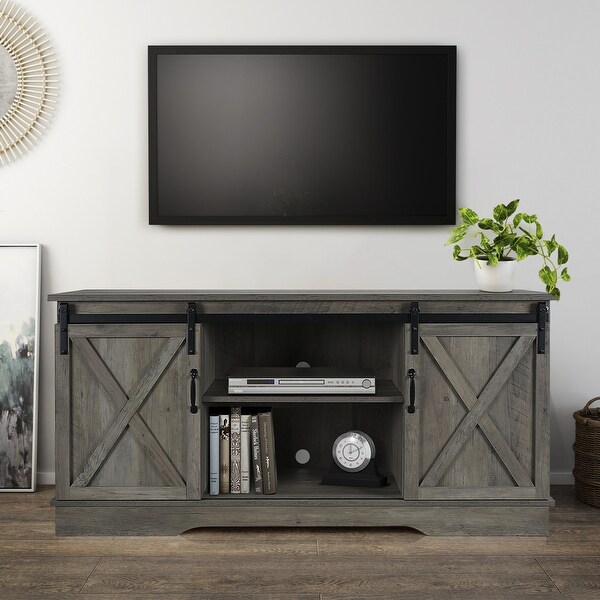 Shop BELLEZE Modern Farmhouse 58" Sliding Barn Door TV ...