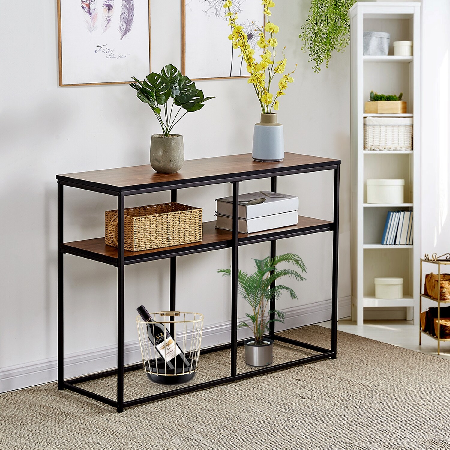 living room furniture console table