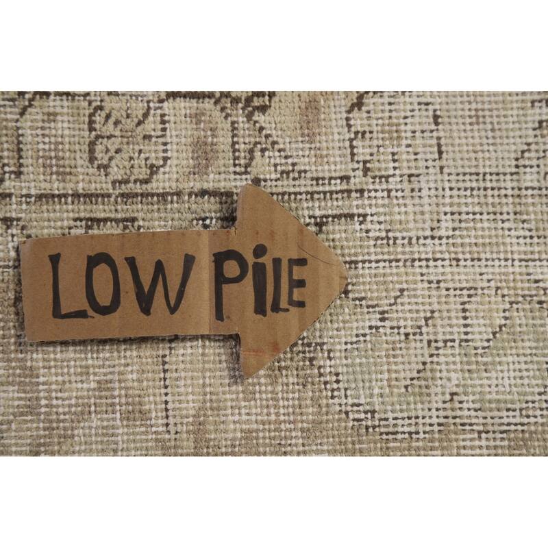 Hand Knotted Oriental 100% Wool Carpet Traditional Floral Beige & Ivories Tabriz Area Rug - 12' 7'' X 10' 2''