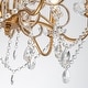 preview thumbnail 15 of 16, 4/6-Lights Vintage Small Candlestick Crystal Chandelier in Antique Gold