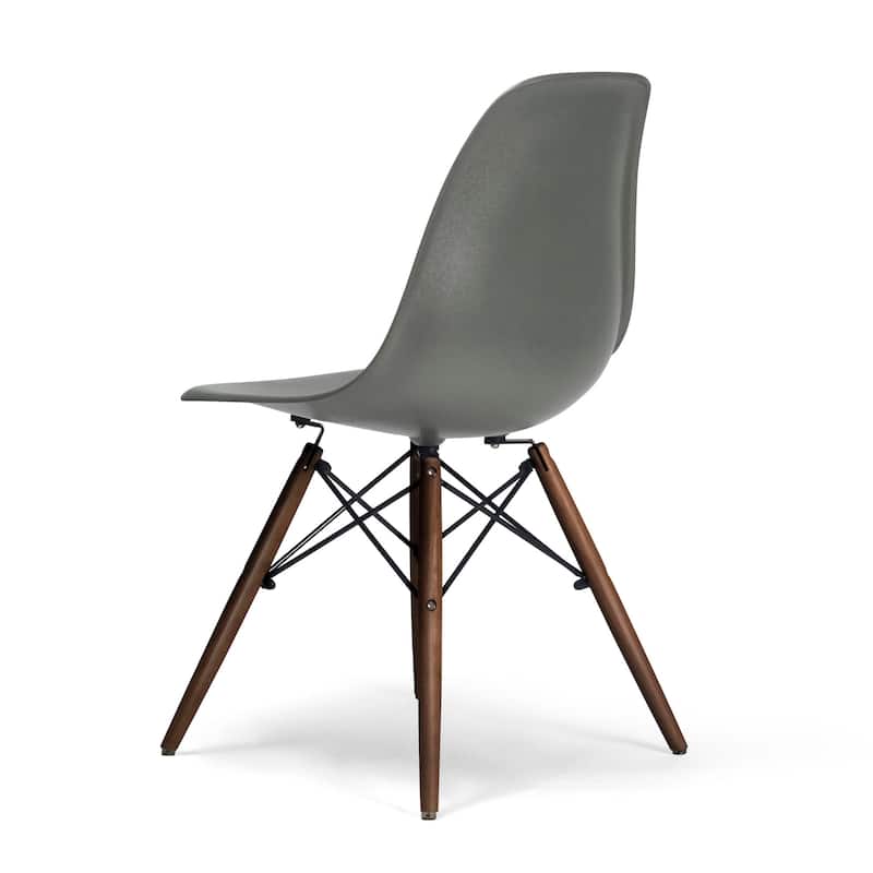 Paris-2 Side Chairs with Walnut Legs (Set of 2)