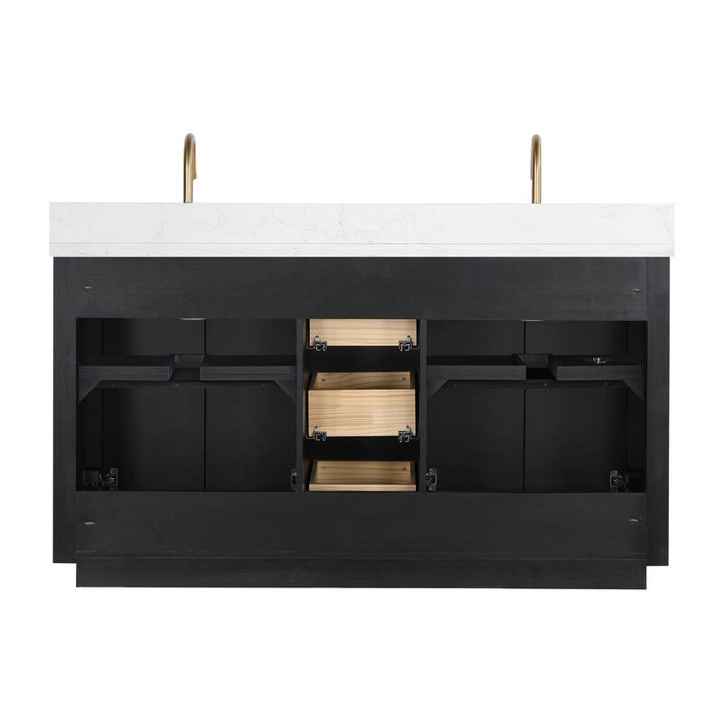 Cadiz Bath Vanity with Composite Stone Top and Mirror