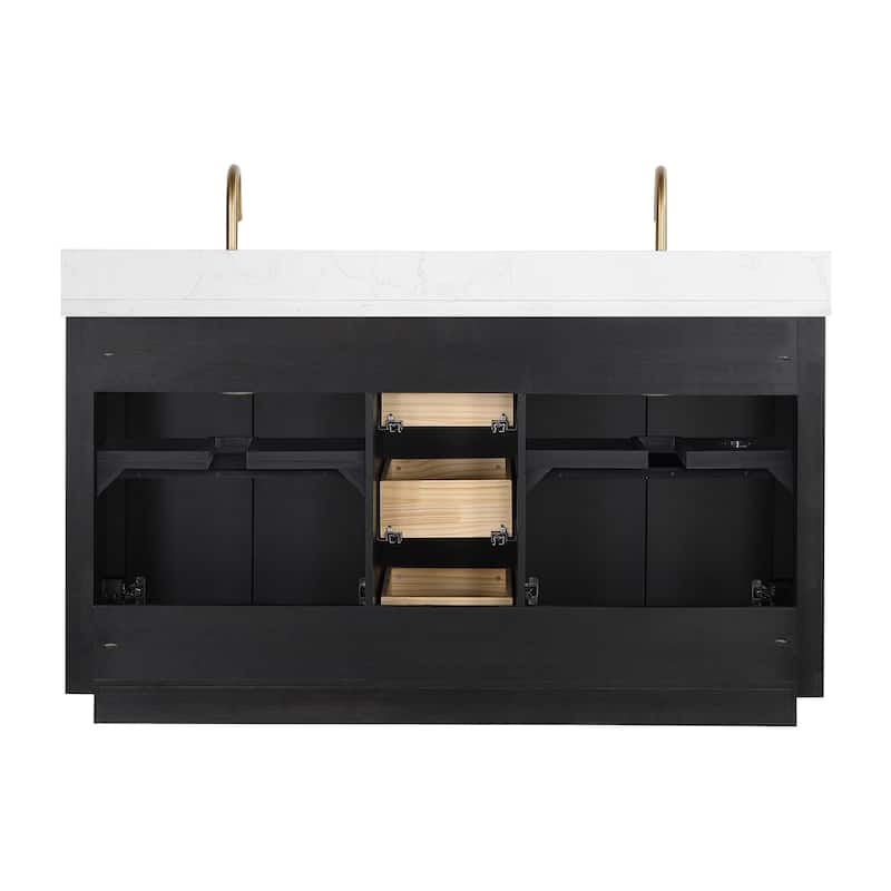 Cadiz Bath Vanity with Composite Stone Top without Mirror
