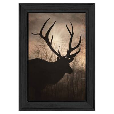 TrendyDecor4U "Elk Sunrise I" Framed Print Wall Art