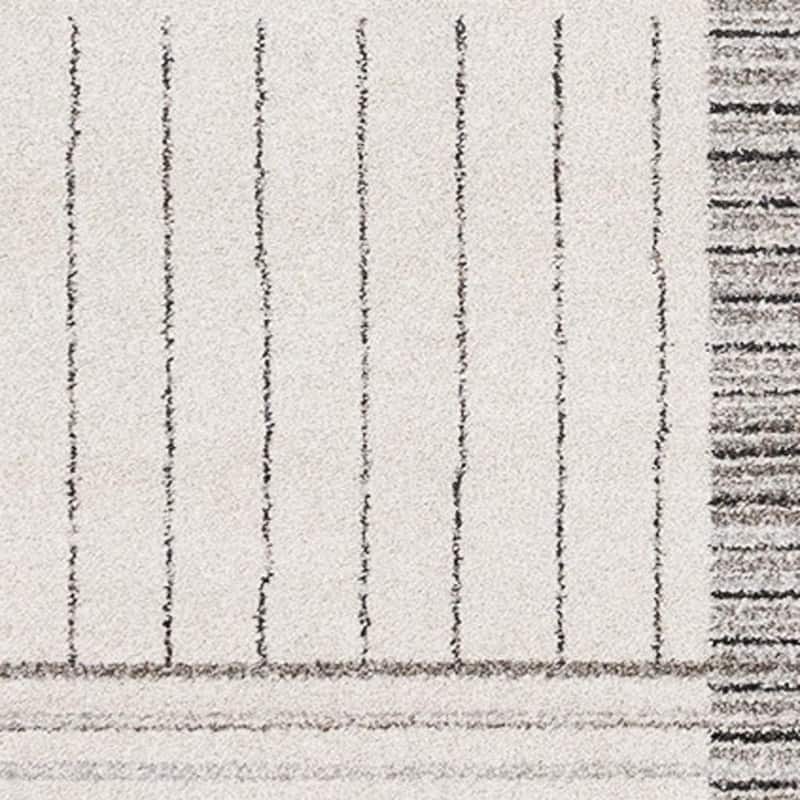 HomeRoots Striped Modern Rectangle Area Rug - 5' X 8'