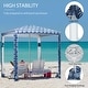 preview thumbnail 14 of 16, Outsunny Quick Beach Cabana Canopy Umbrella, 6.5' Easy-Assembly Sun-Shade Shelter with Sandbags and Carry Bag, Cool UV50+