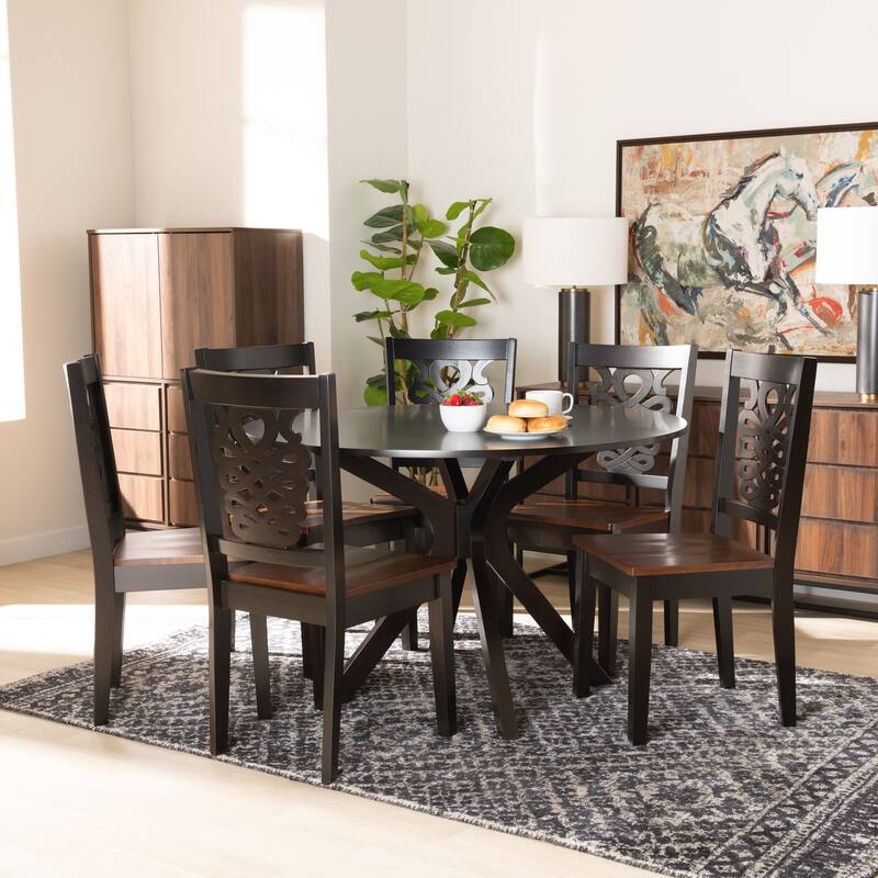 Liese Modern and Contemporary Transitional 7-Piece Dining Set