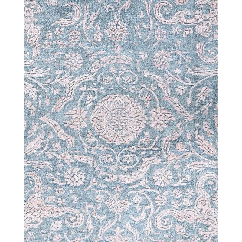 Ikat One-of-a-Kind Handmade Area Rug - Gray, 9' 0" x 11' 10" - 9' 0" x 11' 10"
