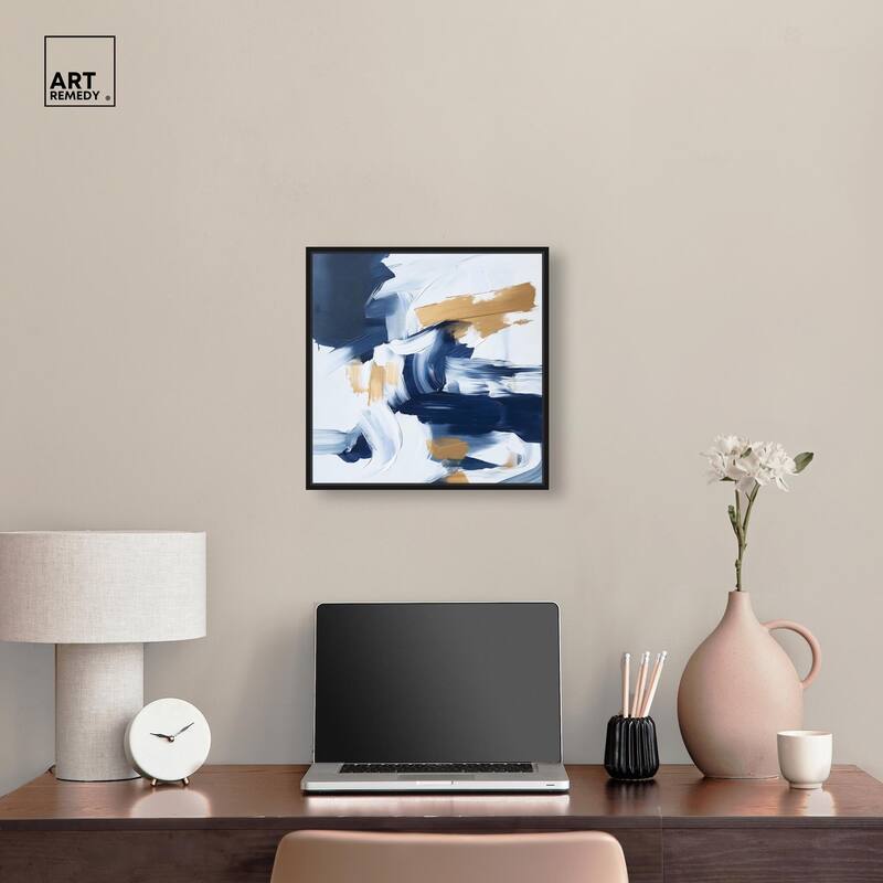 Azure and Gold Canvas by Art Remedy