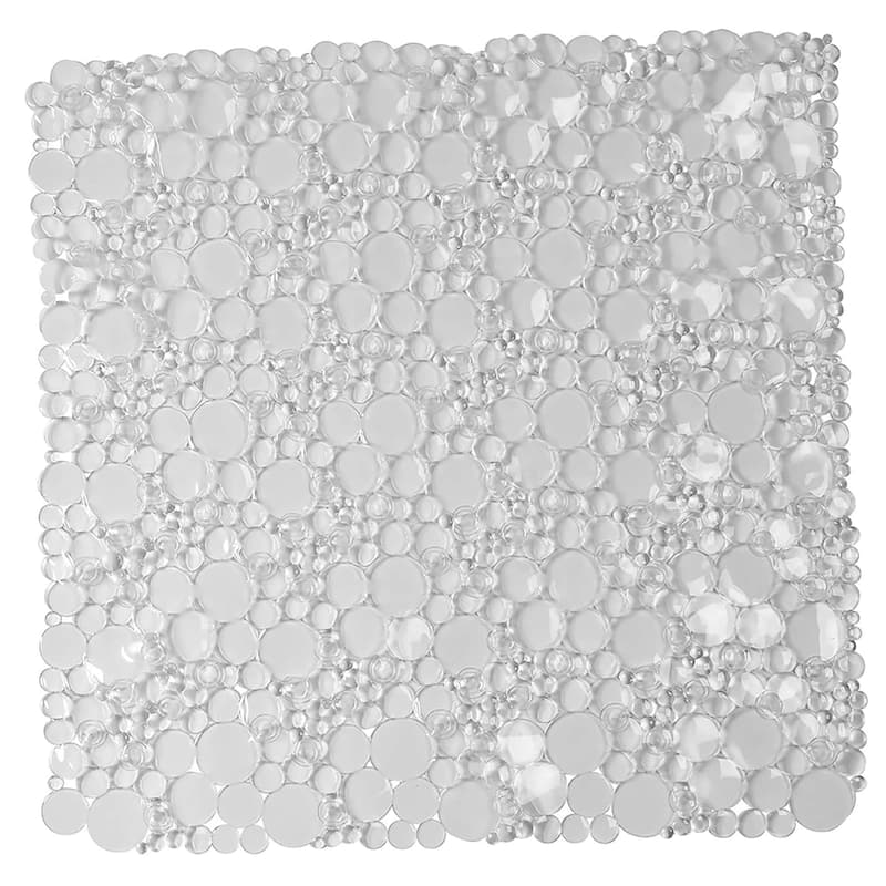 Bubbles Non-Slip Square Shower Mat 20 L X 20 W
