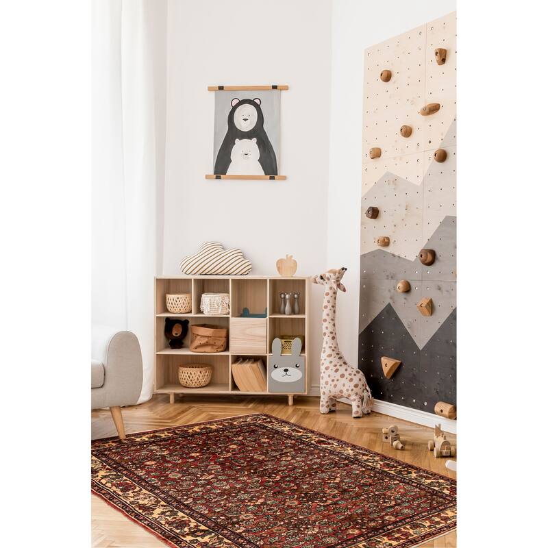 ECARPETGALLERY Hand-knotted Andelz Red Wool Rug - 5'1 x 8'8