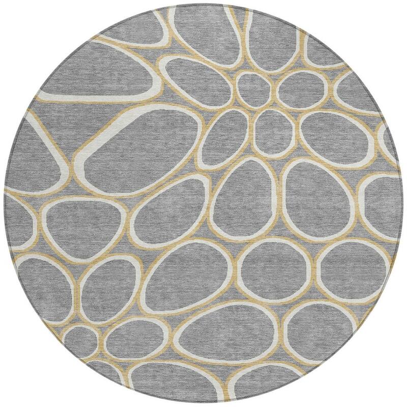 HomeRoots Abstract Transitional Rectangle Outdoor Rug