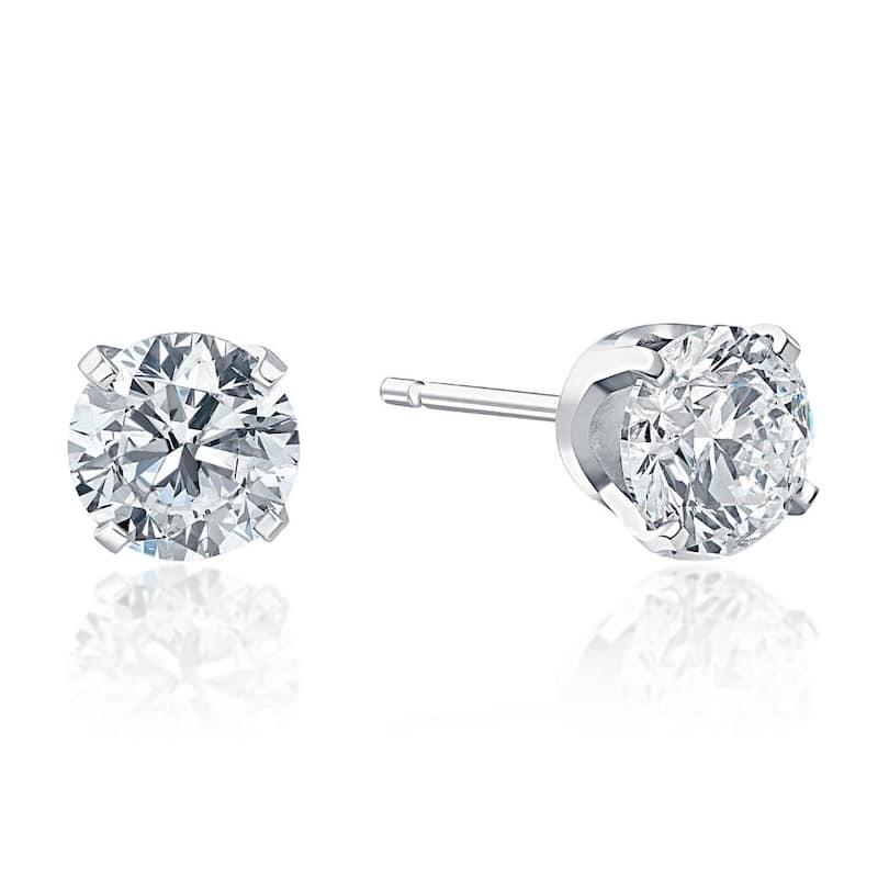 1 1/10Ct Diamond Studs White Gold