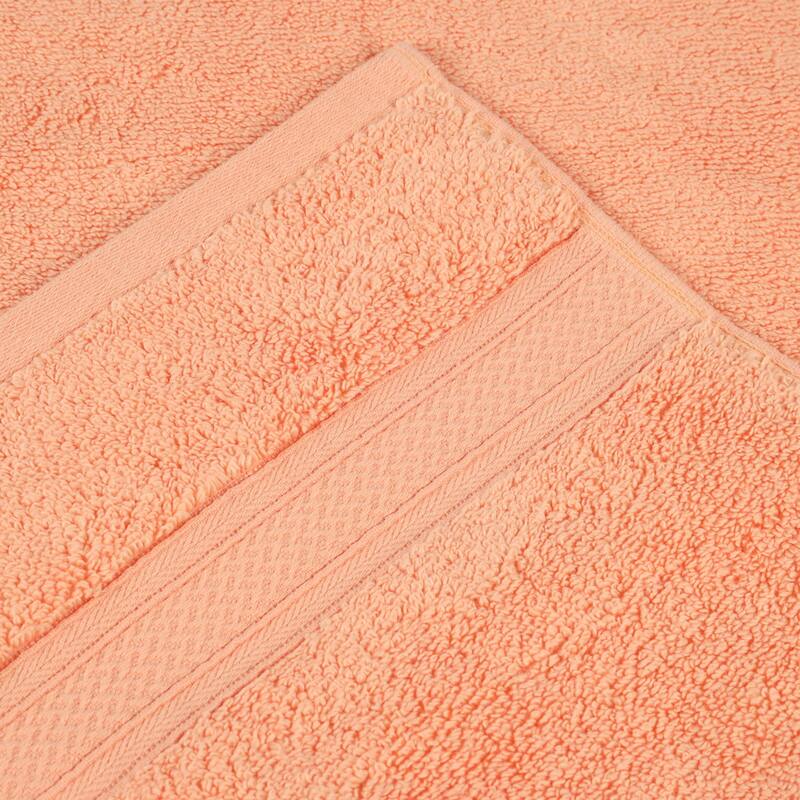 Superior Chevron Zero Twist Solid and Jacquard Cotton Hand Towel Set of 6