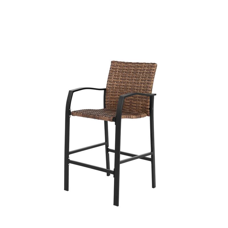 3 Pieces Outdoor Bar Stools Set