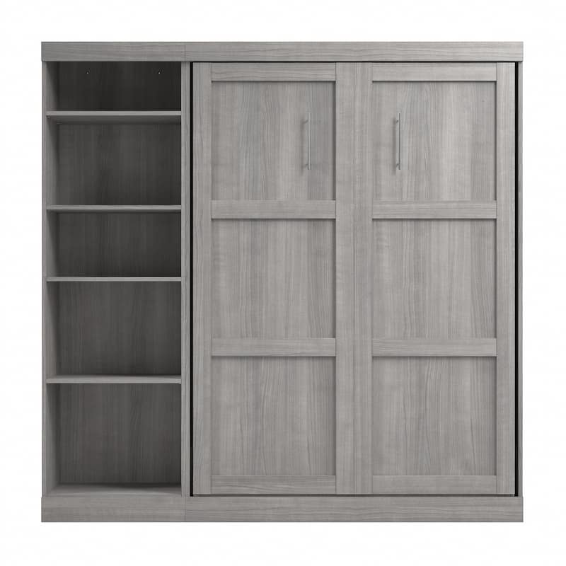 Pur Full Murphy Bed with Shelving Unit (84W) by Bestar