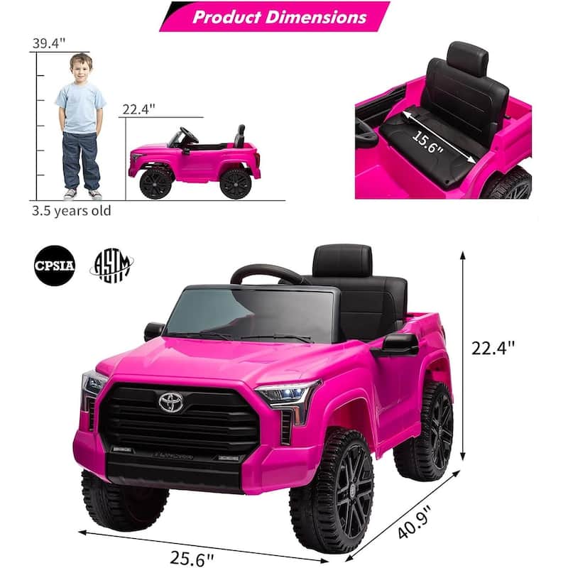 12V Electric Ride-On Toy Car for Kids with Remote
