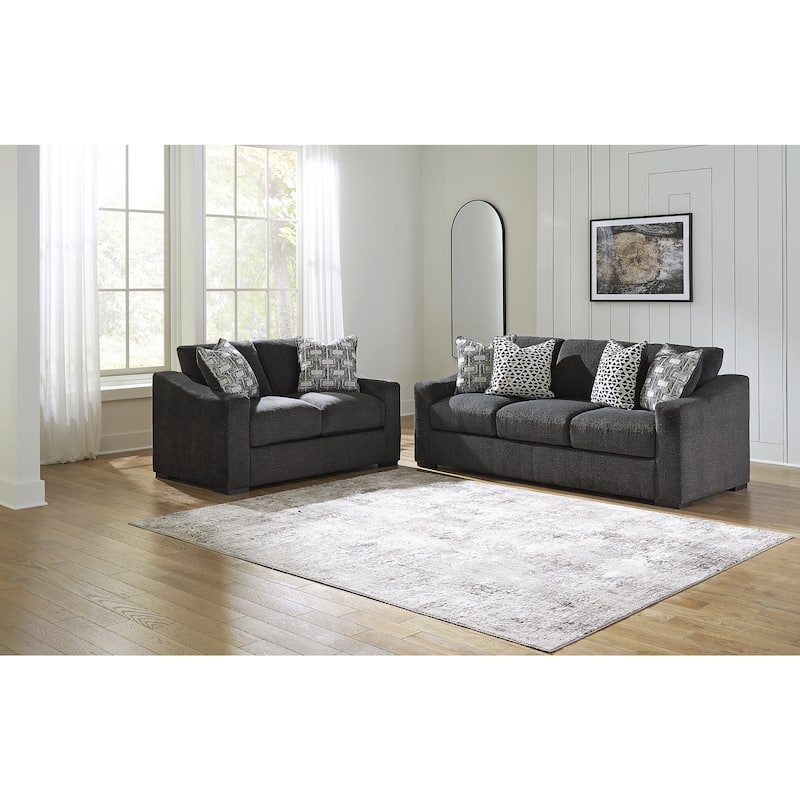 Signature Design by Ashley Wryenlynn Black 2-Piece Upholstery Package - 93"W x 40"D x 40"H