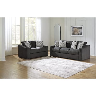 Signature Design by Ashley Wryenlynn Black 2-Piece Upholstery Package - 93"W x 40"D x 40"H