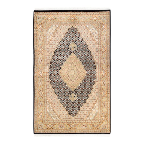 Overton Mogul One-of-a-Kind Hand-Knotted Area Rug - Black, 4' 7" x 7' 4" - 4' 7" x 7' 4"