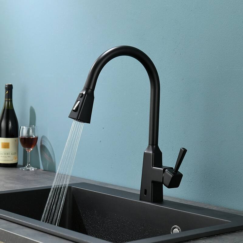 Single-Handle Touchless Kitchen Faucet with Pull Down Sprayer