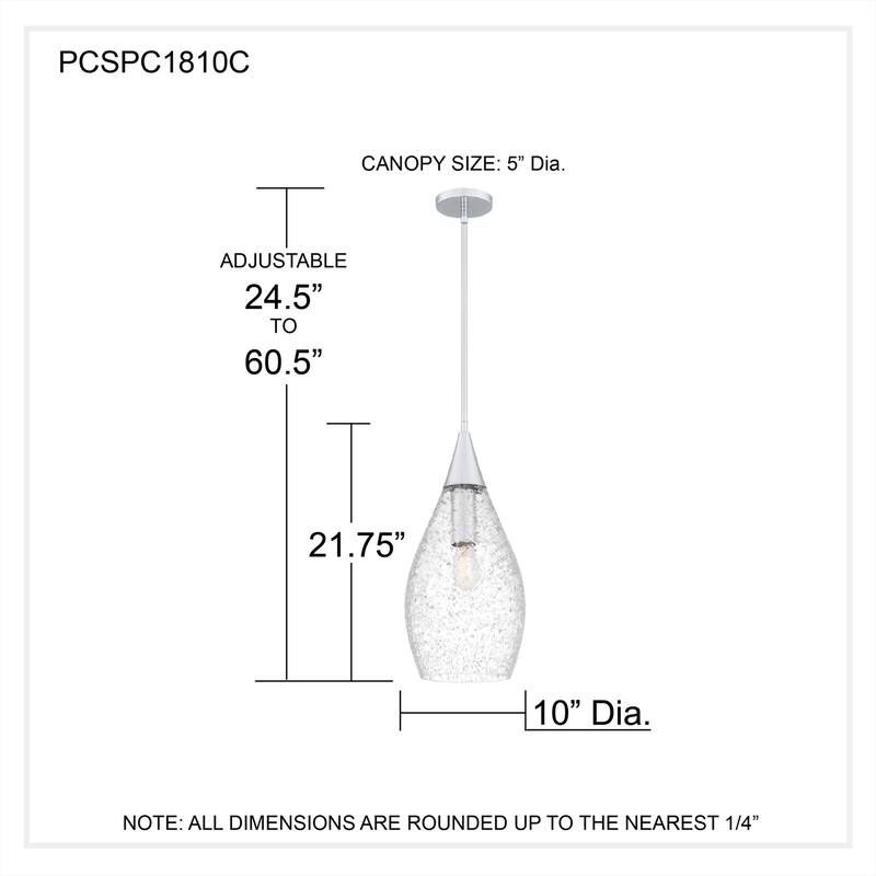 Spruce 1-Light Polished Chrome Pendant Light