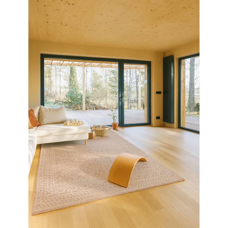 ECARPETGALLERY Hand-knotted Looma Beige, Cream Wool Rug - 8'1 x 9'10