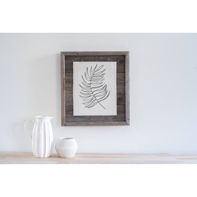8x10 Rustic Weathered Grey Picture Frame with Plexiglass Holder