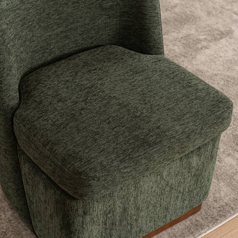 Modern Accent Chair Set of 4, Armless Chairs for Dining Room, Living Room, Bedroom