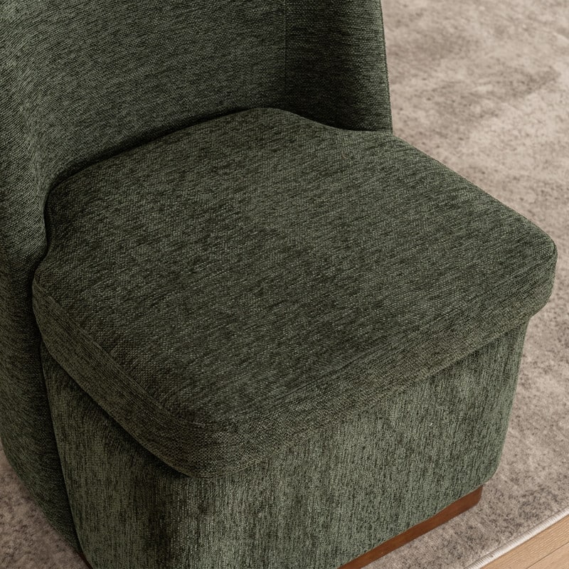 Modern Upholstered Accent Chair with Back for Dining Room, Living Room, Bedroom