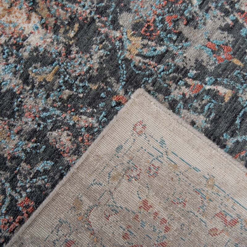 Alora Decor Cosmopolitan Modern Charcoal Gray Wool/Tencel Area Rug