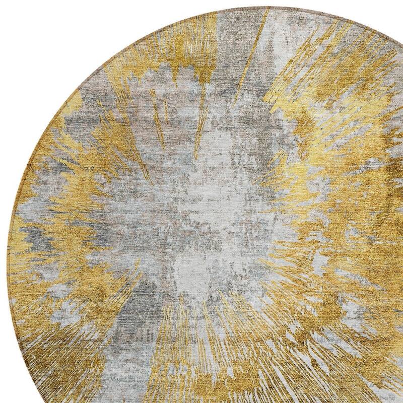 HomeRoots Abstract Transitional Rectangle Outdoor Rug