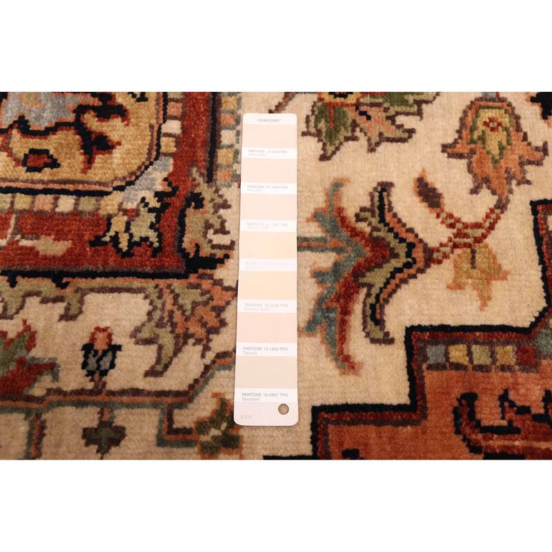 ECARPETGALLERY Hand-knotted Jules Sultane Ivory Wool Rug - 5'9 x 8'8