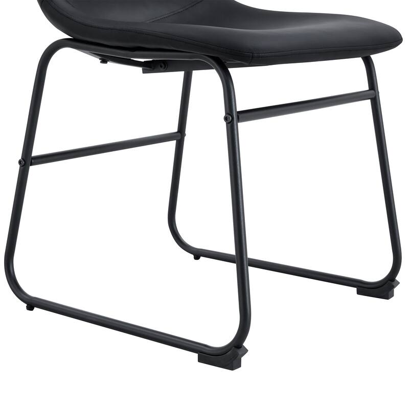 Set Of 4 Classic Pu Leather Chairs , A Stylish Seat Suitable